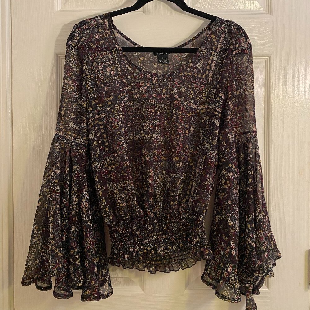Sheer Floral Blouse